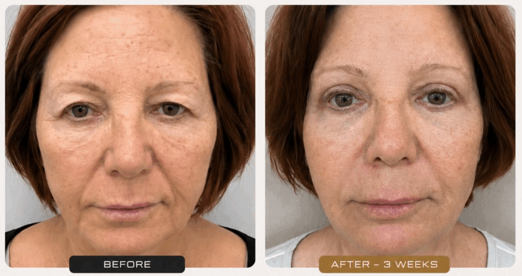 Before And 3 Weeks After Upper Eyelid Blepharoplasty Birmingham